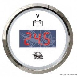 Voltmètre numérique 8/32 V blanc/polie