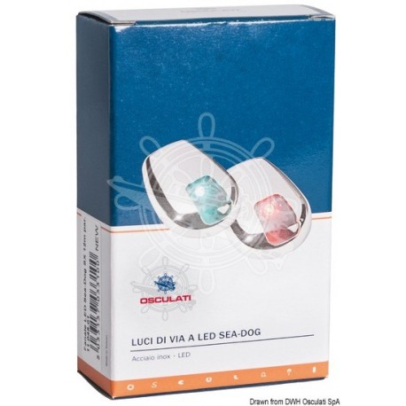 Feu de navigation Sea-Dog gauche à paroi 12 m