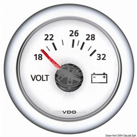 Voltmètre blanc 18/32 V