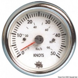 Speedomètre Guardian 0-50 nuds blanc 12 V