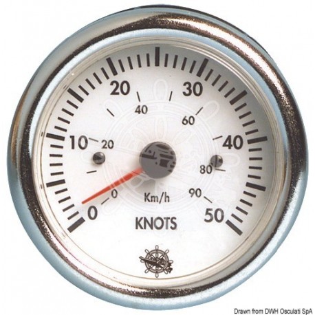 Speedomètre Guardian 0-50 nuds blanc 12 V