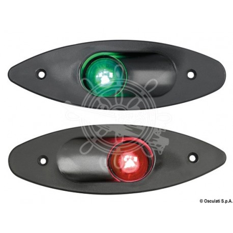 Feu de navigation en ABS à encastrer vert/noir