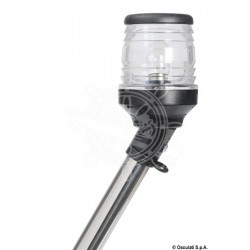 Hampe 360° avec feu 30° noir 60 cm