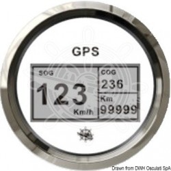 Indicateur vitesse compas totalisat GPS blan/polie