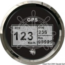 Indicateur vitesse compas totalisat GPS noir/polie