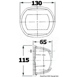 Feu de navigation Maxi 20 blanc 24 V/poupe blanc