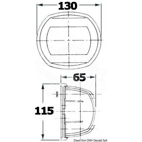 Feu de navigation Maxi 20 blanc 24 V/vert 112,5°