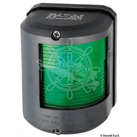 Feu navigation Utility 78 noir 12V/droit vert