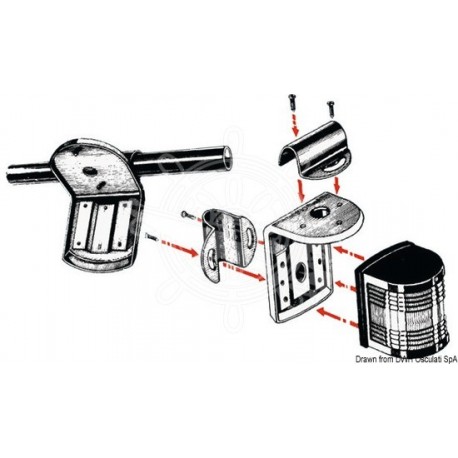 Support pivotant en inox p. Utility77 et Utility85