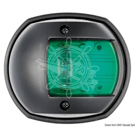 Feu de navigation à led Compact noir/112,5° droit