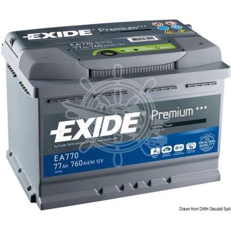 Batterie Exide Premium pour démarrage 77 Ah