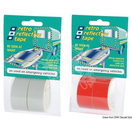 Ruban adhésif réfléchissant blanc 2,5 m x 25 mm (2 rolls da 25 mm x 2,5 m)