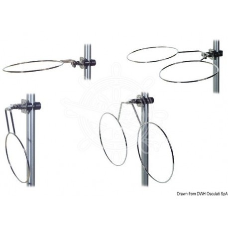 Porte pare-battage double repliable inox 210 mm