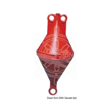 Bouée biconique orange 32 x 80 cm