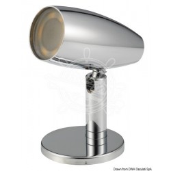 Spot LED articulé en laiton chromé