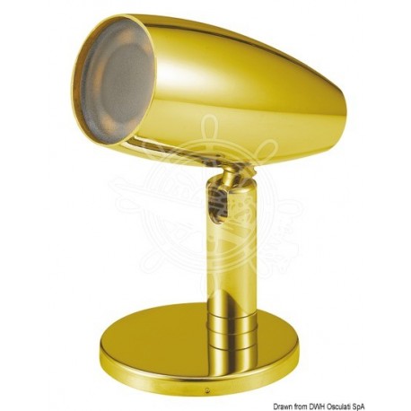 Spot LED articulé en laiton poli