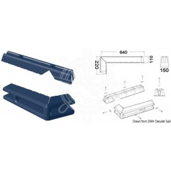 Défense ponton 640 + 220 mm bleu