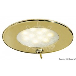 Spot LED Atria inox doré avec interrupteur