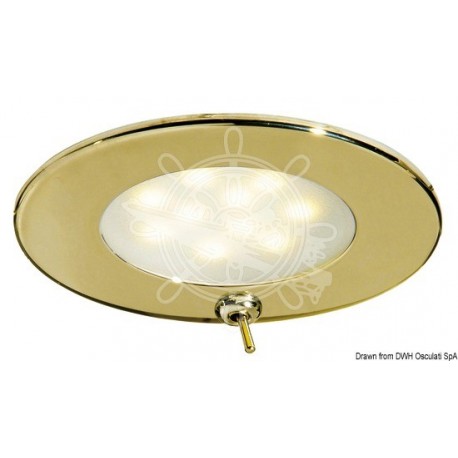 Spot LED Atria inox doré avec interrupteur