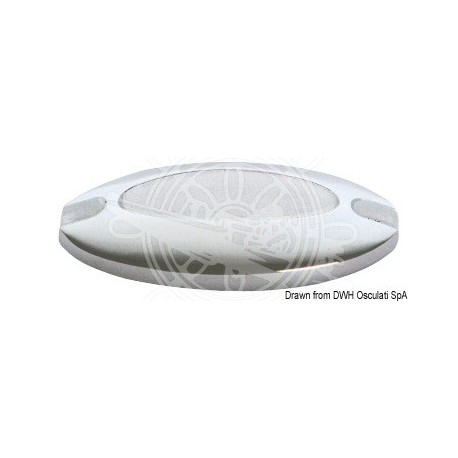 Spot laiton chromé verre bleu