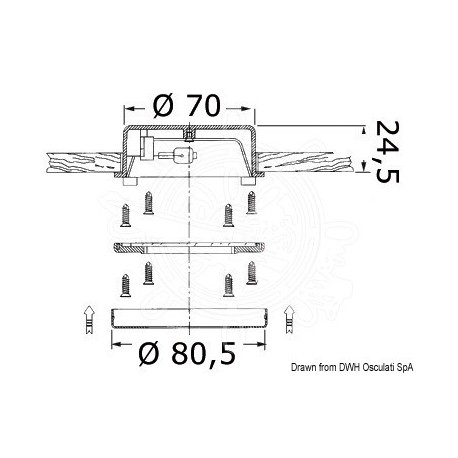 Spot Hydra en inox poli 10 W