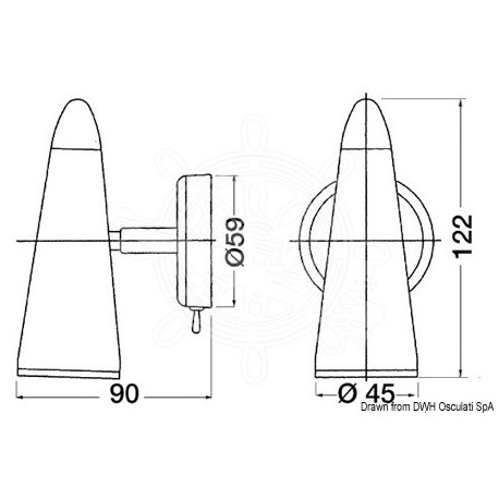 Spot Argo en laiton chromé