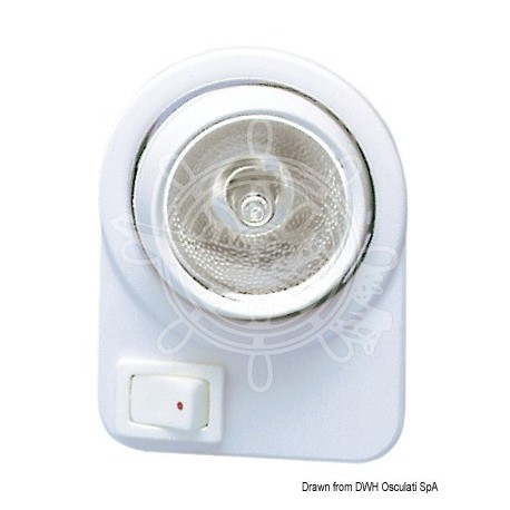 Spot halogène encastr. blanc