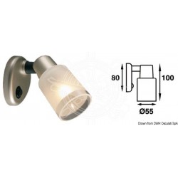 Spot halogène Batsystem Frost ABS chromé satinée