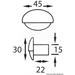 Lumière courtoisie Steeplight blanche LED bleu