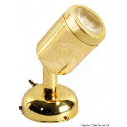 Spot articulé en laiton poli 1 x 3 W HD