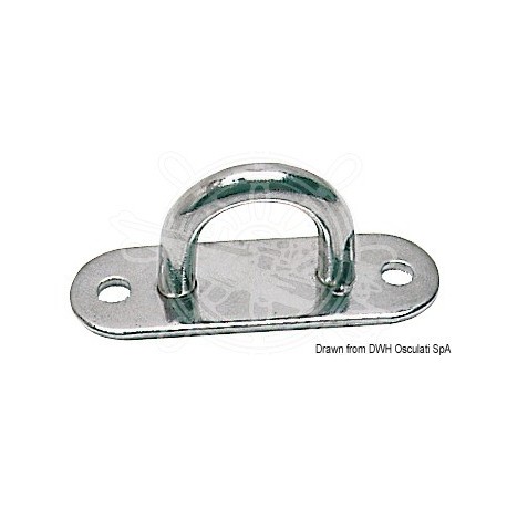 Pontet base plate inox poli 36x100 mm