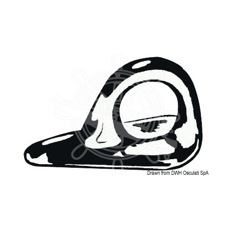 Anneau d'étrave bronze chromé 90x40 mm