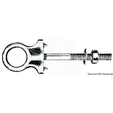 Anneau d'étrave bronze chromé 10x90 mm