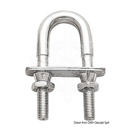 Boulon à U avec écrou de sécurité M8