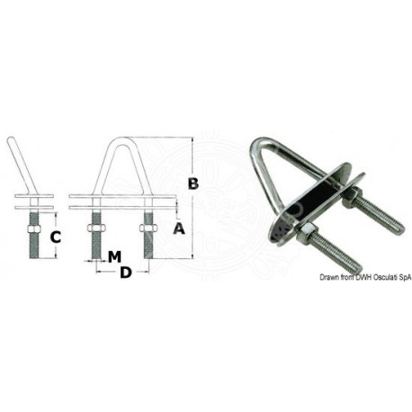 Cavalier V incliné 8mm