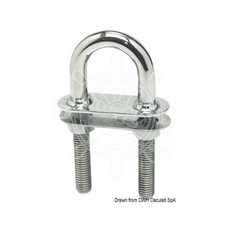 Cavalier U raccord conique inox poli mir 100x9,5mm