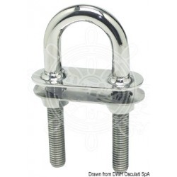 Cavalier U raccord conique inox poli mi 122x12,5mm