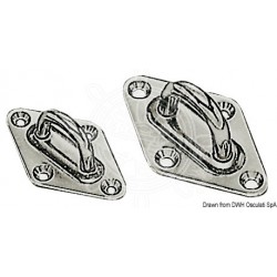 Pontet sur platine inox 40x64 mm