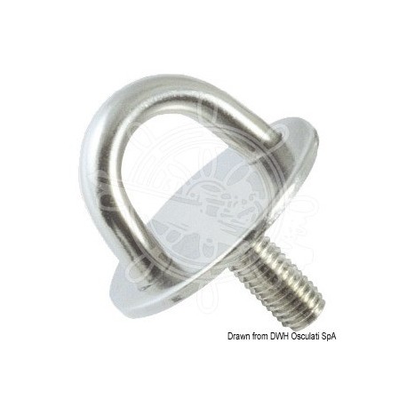 Plaque avec vis sans tête inox poli 10 mm