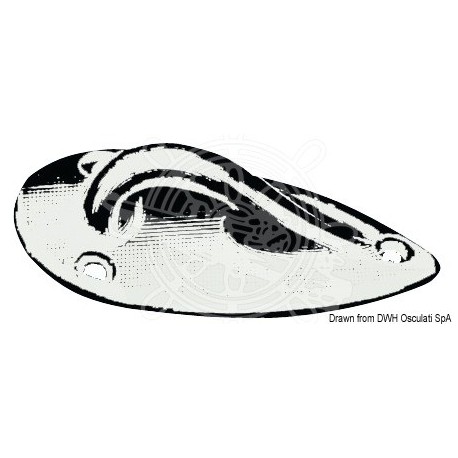 Anneau vis sans tête laiton chromé 80x35x25 mm