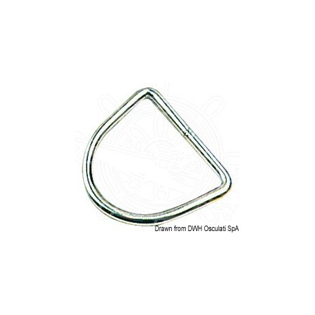 Anneau demi-rond 6x50 mm