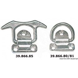 Anneau rabattable 4 trous AISI316 51x51 mm