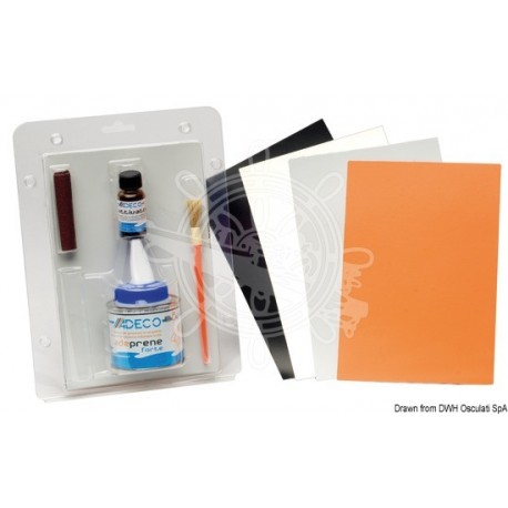 Kit réparation canots néoprène noir