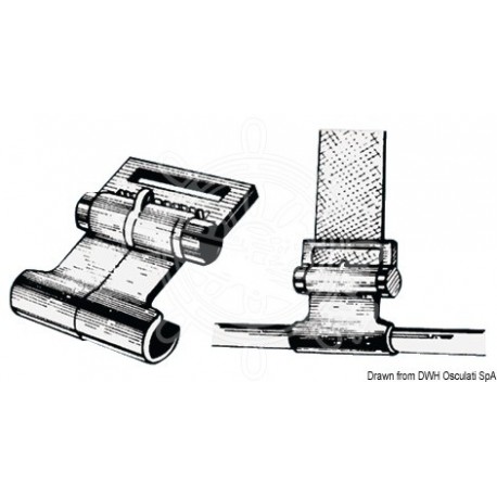 Crochet plastique p. bâche canots