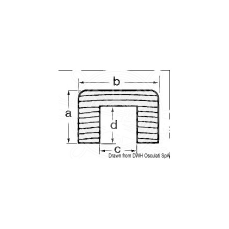 Profil cache-câble teck