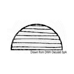 Profil teck demi-rond 10x20