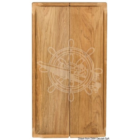 Table teck pliant 70x64 cm