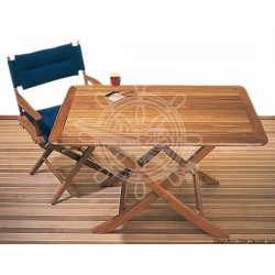 Table teck pliante 118x70 cm