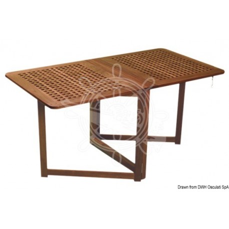 Table teck pliante 78x145x70 cm