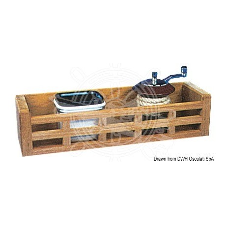 Récipient teck 300x85x70 mm